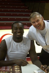 Jermaine Johnson and Dr. Bryce Young enjoying the post game fun!